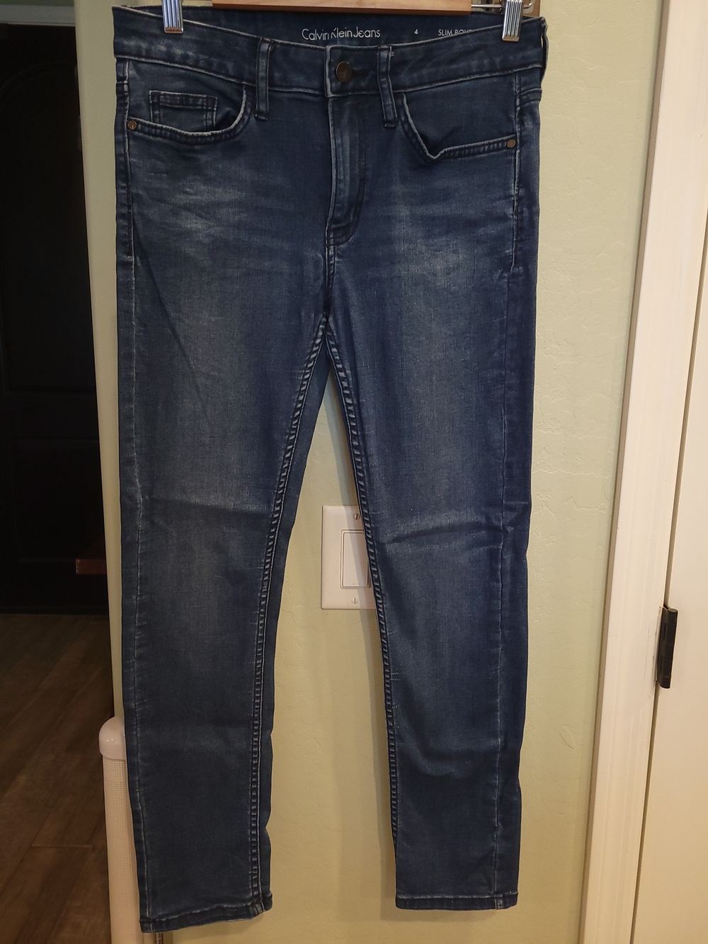 Calvin Klein Jeans blue wash high-rise denim